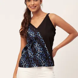 Moomaya Blue & Black Printed Top image 1
