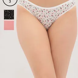 Clovia Multicolor Cotton Regular Fit Floral Print Panties image 1