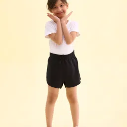 Go Colors! Kids Black Cotton Relaxed Fit Short image 1
