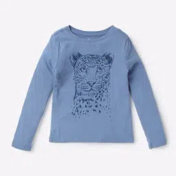 GAP Girls Blue Regular Fit Graphic Long Sleeves T-Shirt-image-28