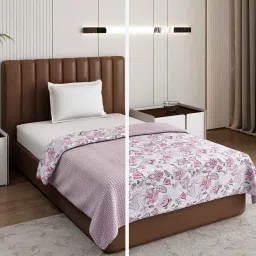 Monte Carlo Daisy Light Pink Cotton Blend Printed Single Dohar image 1