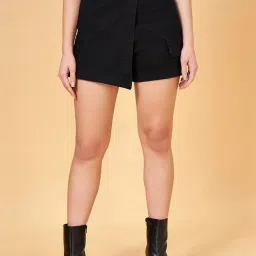 SF Jeans by Pantaloons Black High Rise Skorts image 1