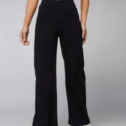 DOLCE CRUDO Black High Rise Stretchable Jeans image 1