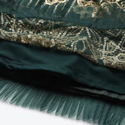 Readiprint Fashions Blue Embellished Semi-Stitched Lehenga Choli With Dupatta image 5