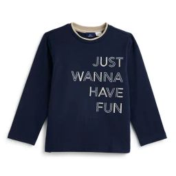 Chicco Boys Dark Blue Cotton Regular Fit Printed T-Shirt-picture-8