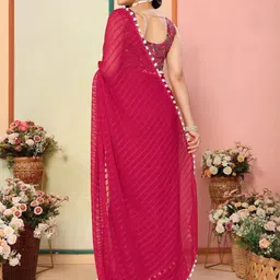 Anouk Striped Gotta Patti Pure Georgette Saree image 3