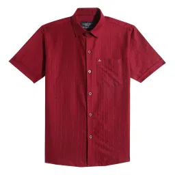 Charchit Boys Maroon Cotton Shirt image 1