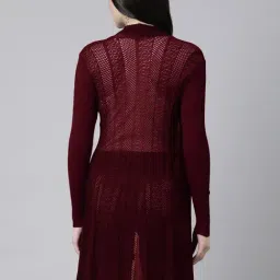 showoffff SHOWOFF Maroon Solid Shrug image 2