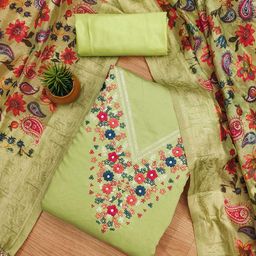 LeeliPeeri Designer Embroidered Unstitched Dress Material-picture-7