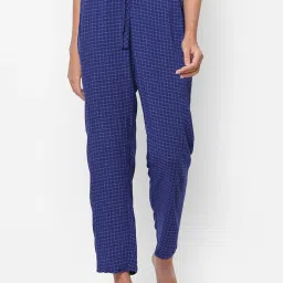 Mystere Paris Navy & White Checks Pyjamas image 1