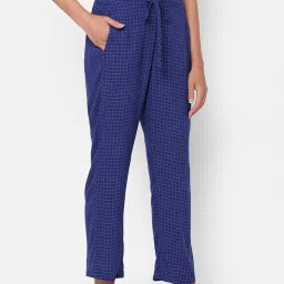 Mystere Paris Navy & White Checks Pyjamas image 3