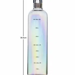 Goodhomes Clear Glass Water Bottle with Lid (1000 ml) image 3