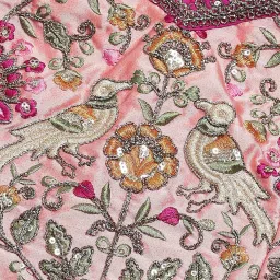 Readiprint Fashions Pink Embroidered Semi-Stitched Lehenga Choli With Dupatta image 5