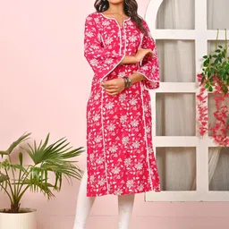 BABA KURTI Women Pink Kurtas-picture-37