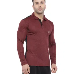 Chkokko Maroon Regular Fit Polo T-Shirt image 4