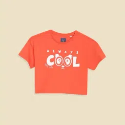 Allen Solly Kids Orange Printed Regular Fit T-Shirt-picture-29