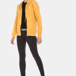 U.S. Polo Assn. Mustard Cotton Front-Open Sweatshirt image 4