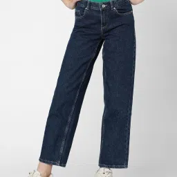 KIDS ONLY Dark Blue Solid Jeans image 1
