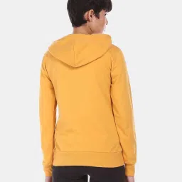 U.S. Polo Assn. Mustard Cotton Front-Open Sweatshirt image 2