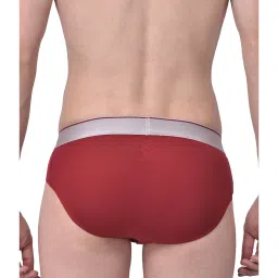 Woodland Maroon Printed Briefs image 2