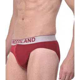 Woodland Maroon Printed Briefs image 3