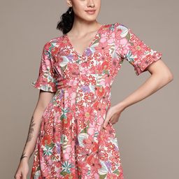 Label Ritu Kumar V-Neck Printed Jumpsuit-picture-5