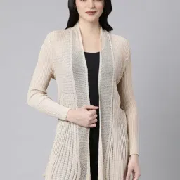 SHOWOFF Cream Solid Shrug-image-25