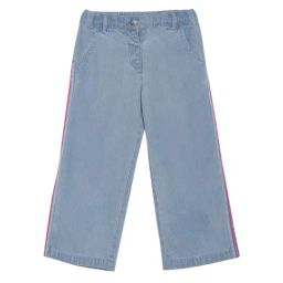 MINIKLUB Girls Light Blue Solid Jeans-picture-4