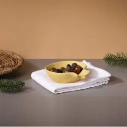 Chumbak Delightful Pomp Yellow Stoneware Bowl - Set of 1 image 1