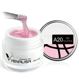 VENALISA UV Sculpture Nail Extension Hard Jelly Builder Gel - 30 ml - Peach Pink -A20 (M)-picture-20