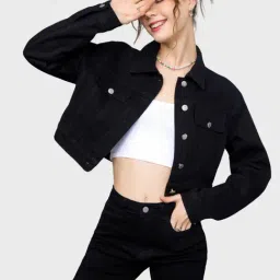 BUYNEWTREND Black Regular Fit Jacket-picture-17