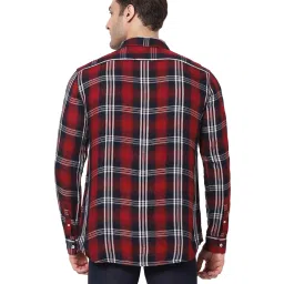 celio celio* Burgundy Full Sleeves Checks Shirt image 2