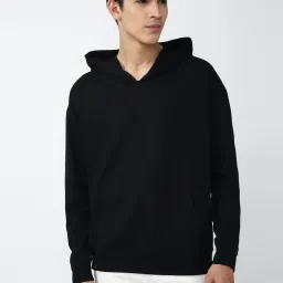 Forever 21 Black Regular Fit Hooded SweatShirt image 1