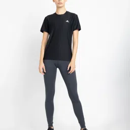 adidas Black Printed ADI RUNNER T-Shirt image 4