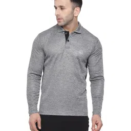 Chkokko Grey Regular Fit Polo T-Shirt image 1