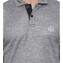 Chkokko Grey Regular Fit Polo T-Shirt image 5