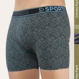 Sporto Charcoal Cotton Regular fit Printed Trunk (Pack of 2)-picture-15