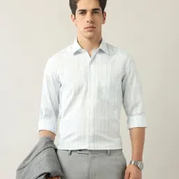 Arrow Grey Cotton Slim Fit Checks Formal Shirt-picture-31