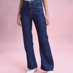 DressBerry Women High-Rise Stretchable Bootcut Jeans-image-64