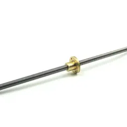 Invento 500mm (0.5 Mtr.tr) SS304 Threaded Rod M12 12mm OD + M12 nut 1.75mm Pitch 12mm T Nut Brass round Flange Single Nut for 3D Printer CNC Robotics ISC 1965-5-picture-41