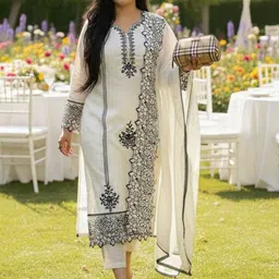Anni Designer Women Ethnic Motifs Embroidered Regular Thread Work Kurta with Trousers & With Dupatta-picture-40