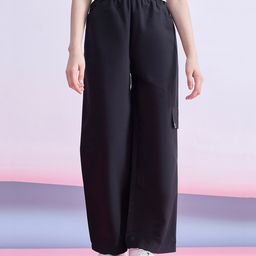 StyloBug Cotton Solid Cargo Pants - Black-picture-10