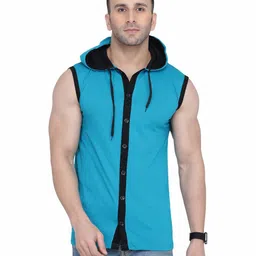 BEYOU FASHION Men Hooded Applique Slim Fit T-shirt-picture-23