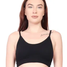 Spiaty Black Solid Full Coverage Lightly Padded Bra image 1