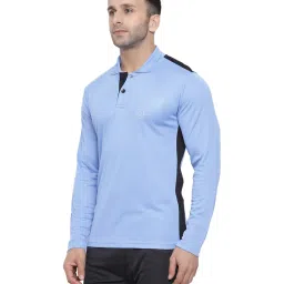 Chkokko Sky Blue Regular Fit Polo T-Shirt image 3