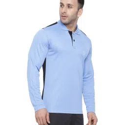 Chkokko Sky Blue Regular Fit Polo T-Shirt image 4