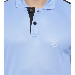 Chkokko Sky Blue Regular Fit Polo T-Shirt image 5