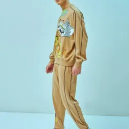 Bewakoof Ginger Root Terry Graphic Relaxed Fit Co-Ord Sets image 3