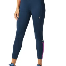 Asics Teal Logo Print Mid Rise Running Tights image 1