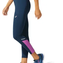 Asics Teal Logo Print Mid Rise Running Tights image 3